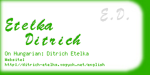 etelka ditrich business card